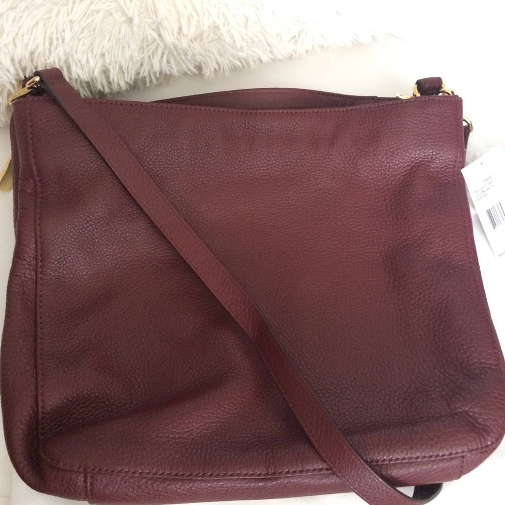 Michael Kors Essex Merlot Leather Bag - Picture 5 of 7